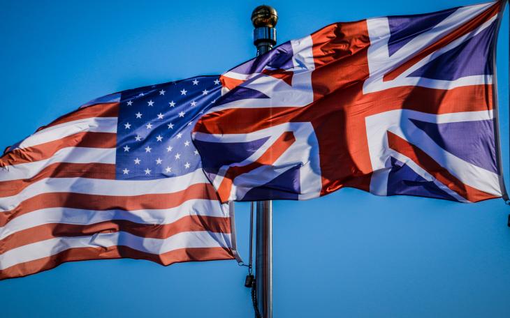 uk and us flags